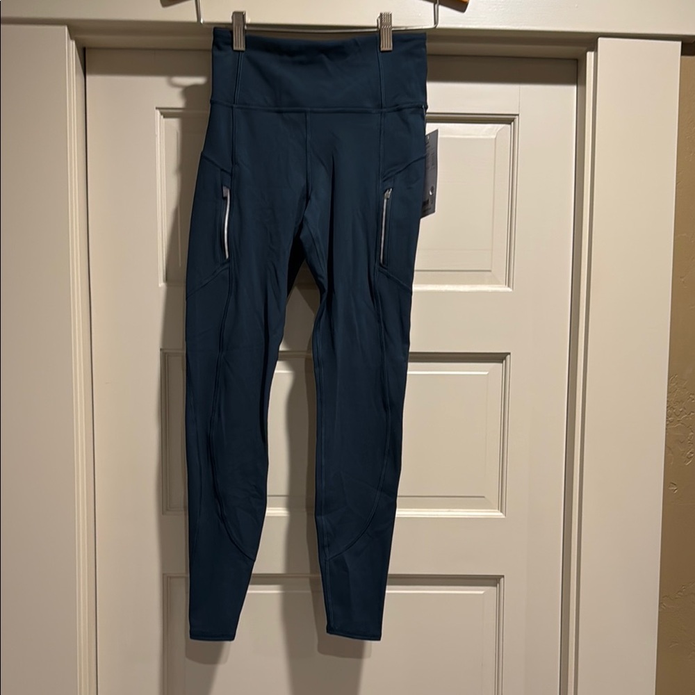 Athleta Women's Leggings - Dark Teal